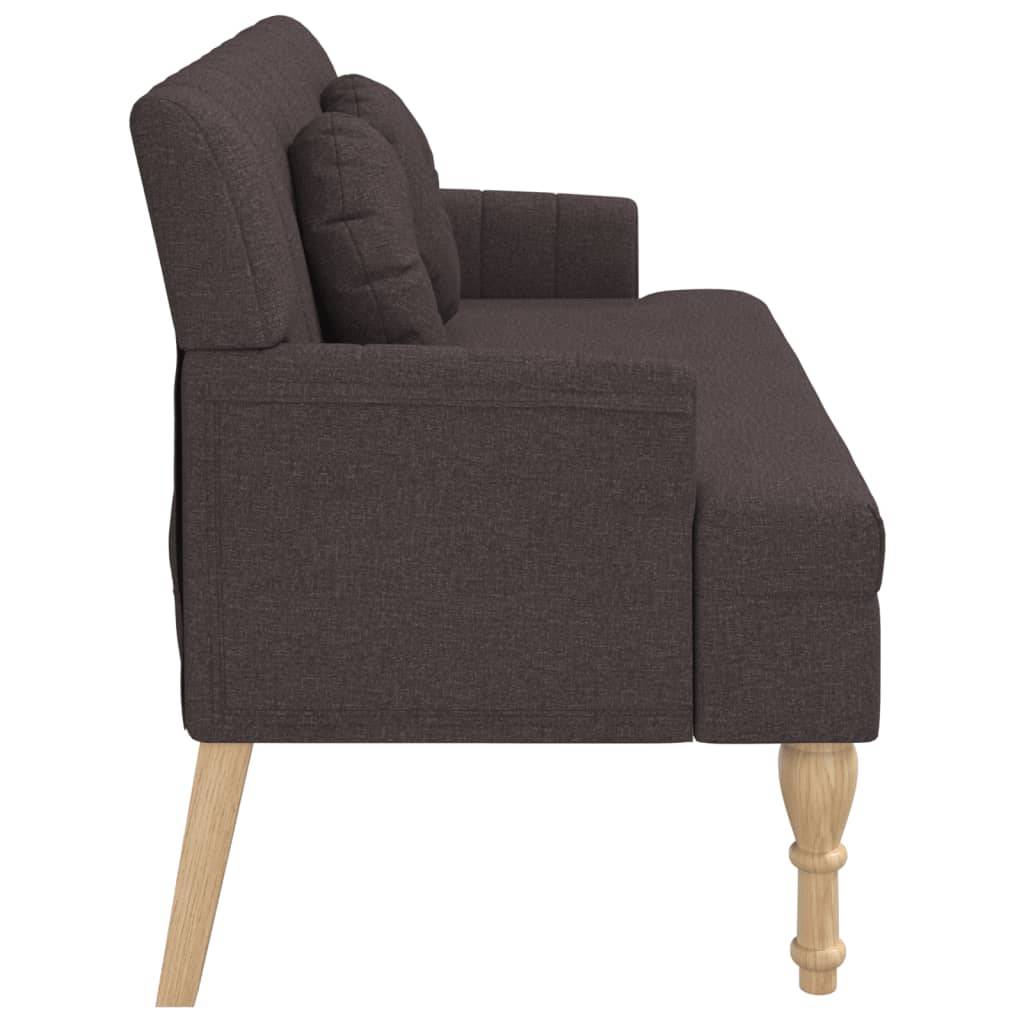 vidaXL Sitzbank mit Kissen Dunkelbraun 113x64,5x75,5 cm Stoff