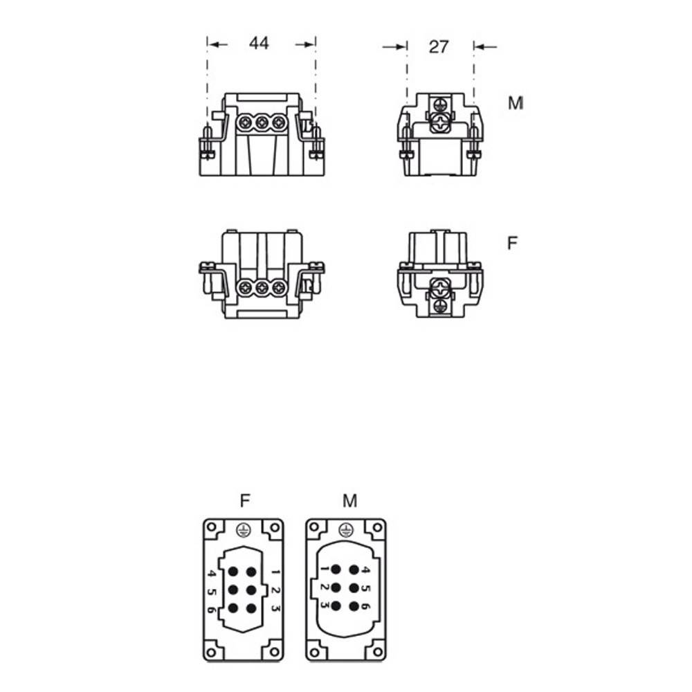 Ilme Buchseneinsatz-Schraub CNEF 06 T