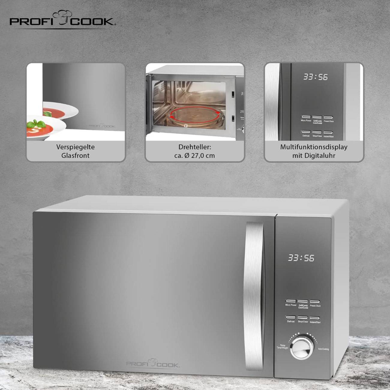 Clatronic ProfiCook PC-MWG 1176 H - Mikrowellenofen mit Konvektion und Grill - 2