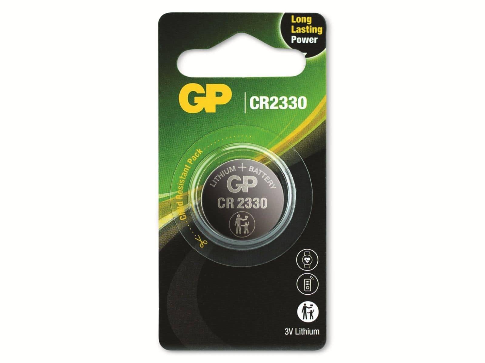 GP Knopfzelle CR 2330 3 V 1 St. 260 mAh Lithium GPCR2330STD316C1