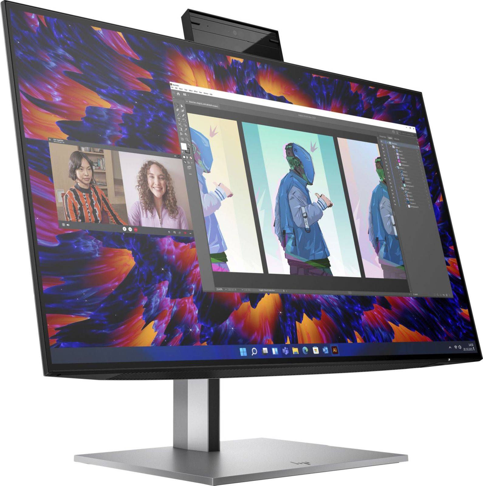 HP Z24m G3 LED-Monitor EEK F (A - G) 60.5 cm (23.8 Zoll) 2560 x 1440 Pixel 16:9 5 ms HDMI®, DisplayPort, USB 3.1 Gen 1, USB-C® IPS LED