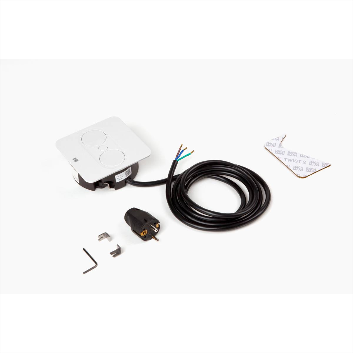 BACHMANN TWIST 2 2xCEE7/3 2,0m AEH RAL9010 30GE eckig
