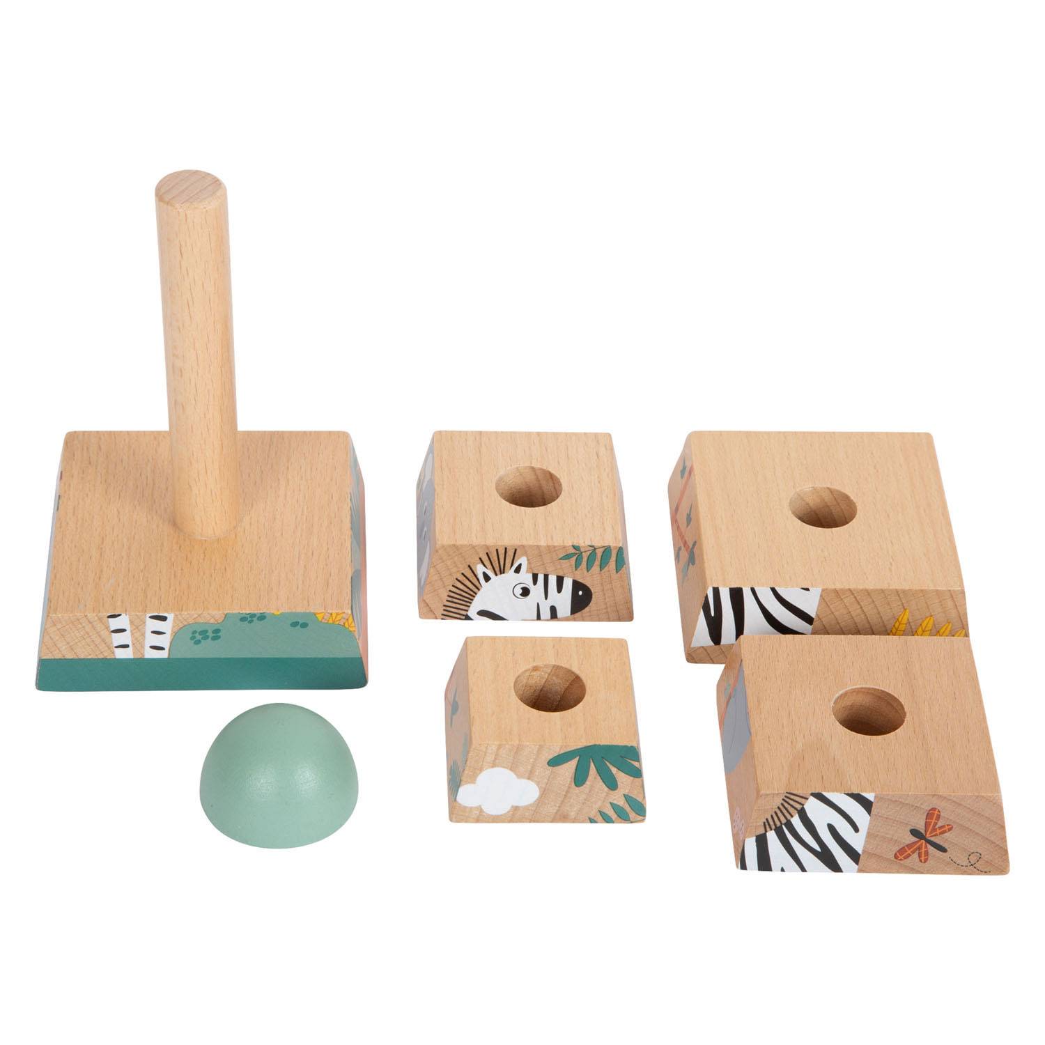 Small Foot Kleine Fußstapel -Turmsafari, 6dlg.