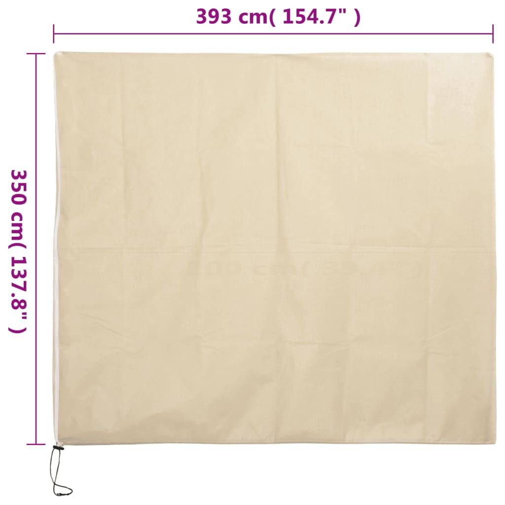 vidaXL Wintervlies mit Reißverschluss 70 g/m² 3,93x3,5 m