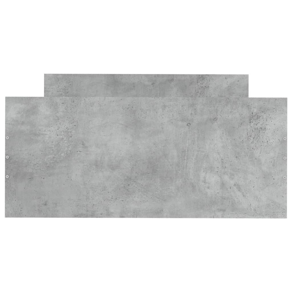 vidaXL Bettgestell Betongrau 90x200 cm Holzwerkstoff