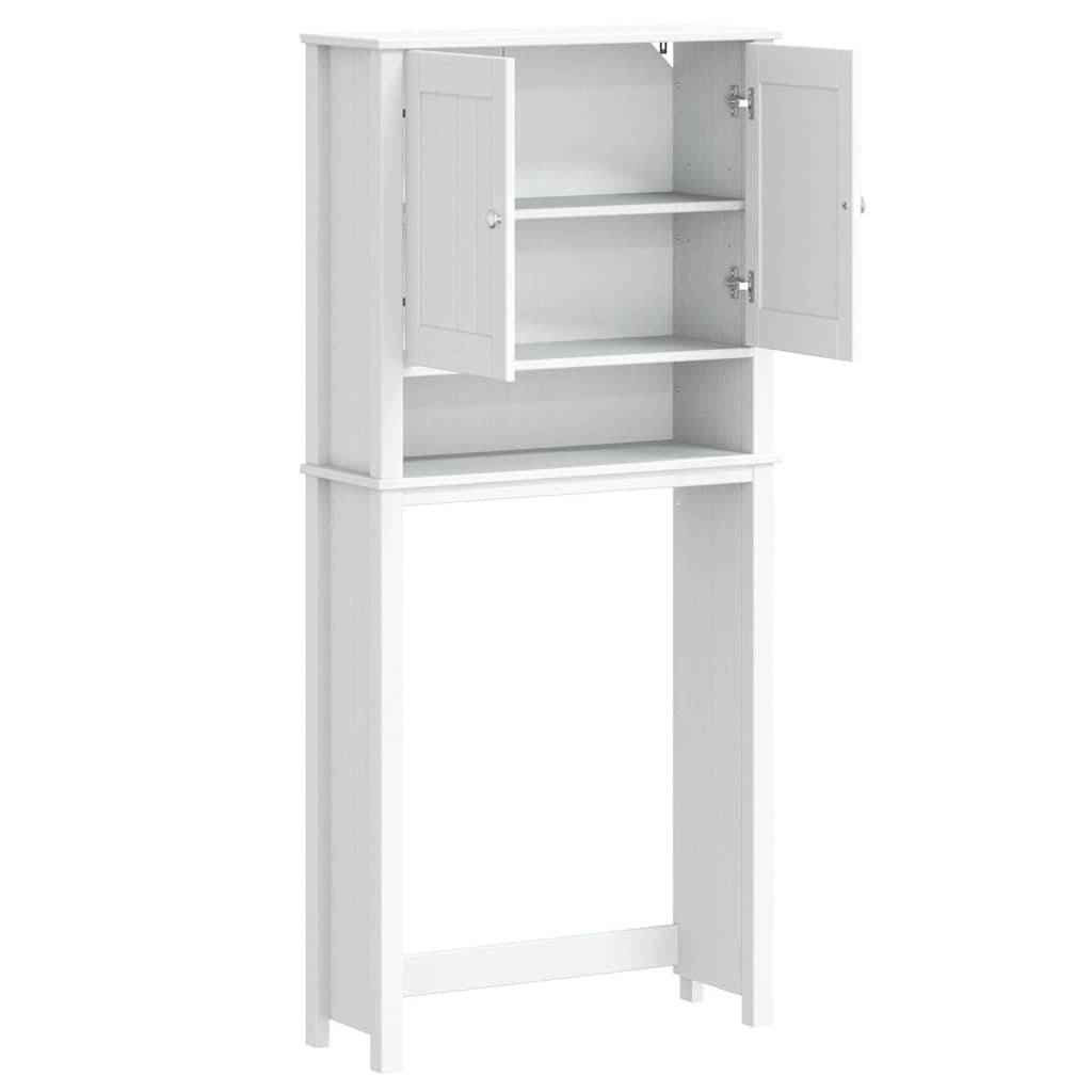 vidaXL Waschmaschinenschrank BERG Weiß 76x27x164,5 cm Massivholz