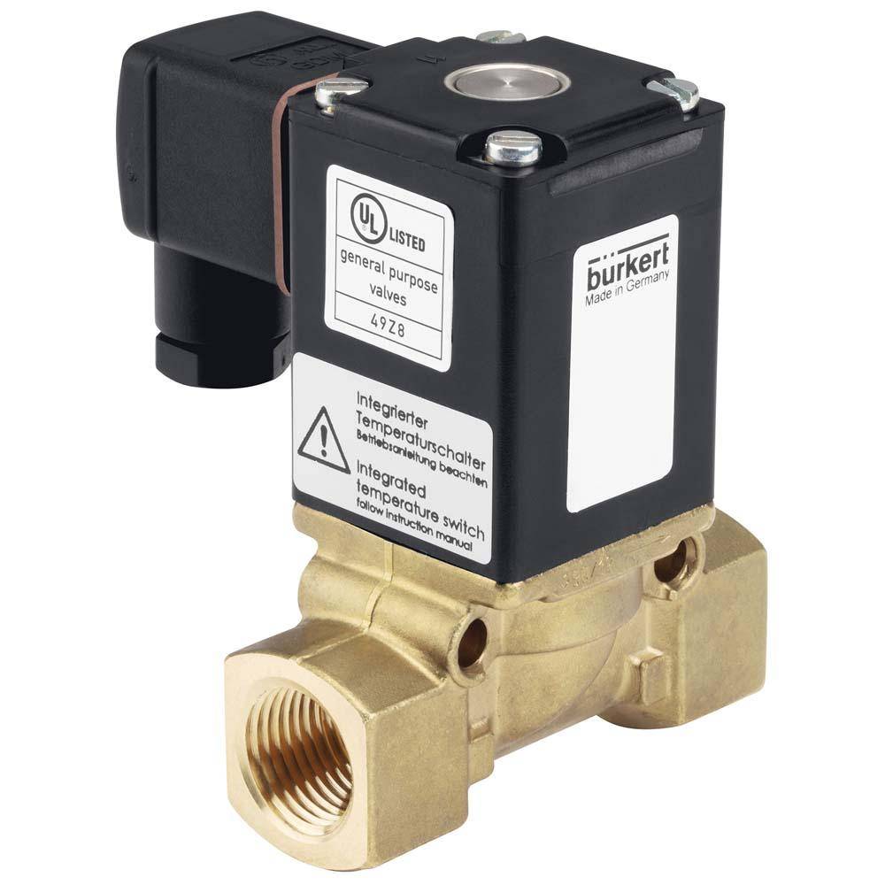2/2-Wege-Magnetventil - Typ 0290 - servogesteuert - Messing - G1 - 0 bis 16 bar - 24 V