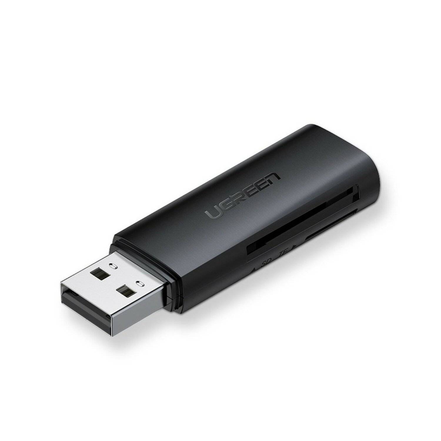 Ugreen CM264 USB 3.0 SD/TF-Kartenleser – USB-A Anschluss- Lesegerät -Schwarz bis 512 GB kompatibel