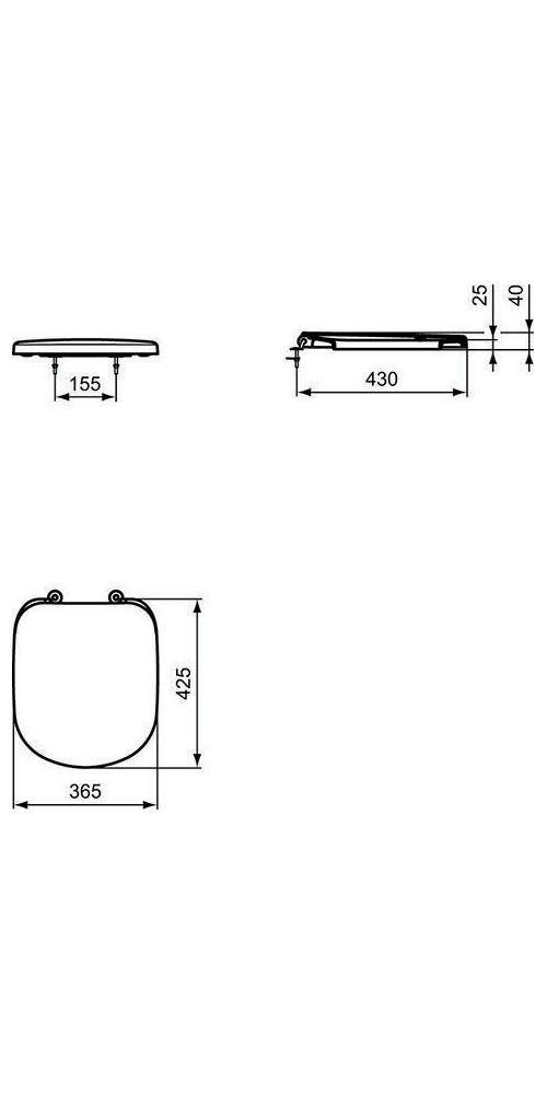 Ideal Standard WC-Sitz EUROVIT mit De Scharniere ES weiß Softclosing