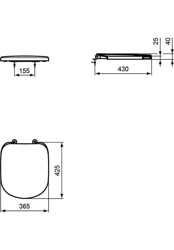 Ideal Standard WC-Sitz EUROVIT mit De Scharniere ES weiß Softclosing