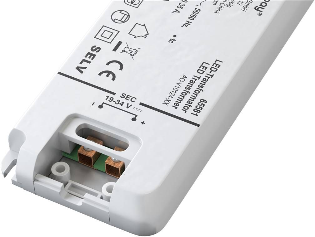 Goobay 65581 LED Trafo Konstantstrom 350 mA 12W Gesamtlast / LED Treiber 34V Beleuchtung / LED Driver / Transformator