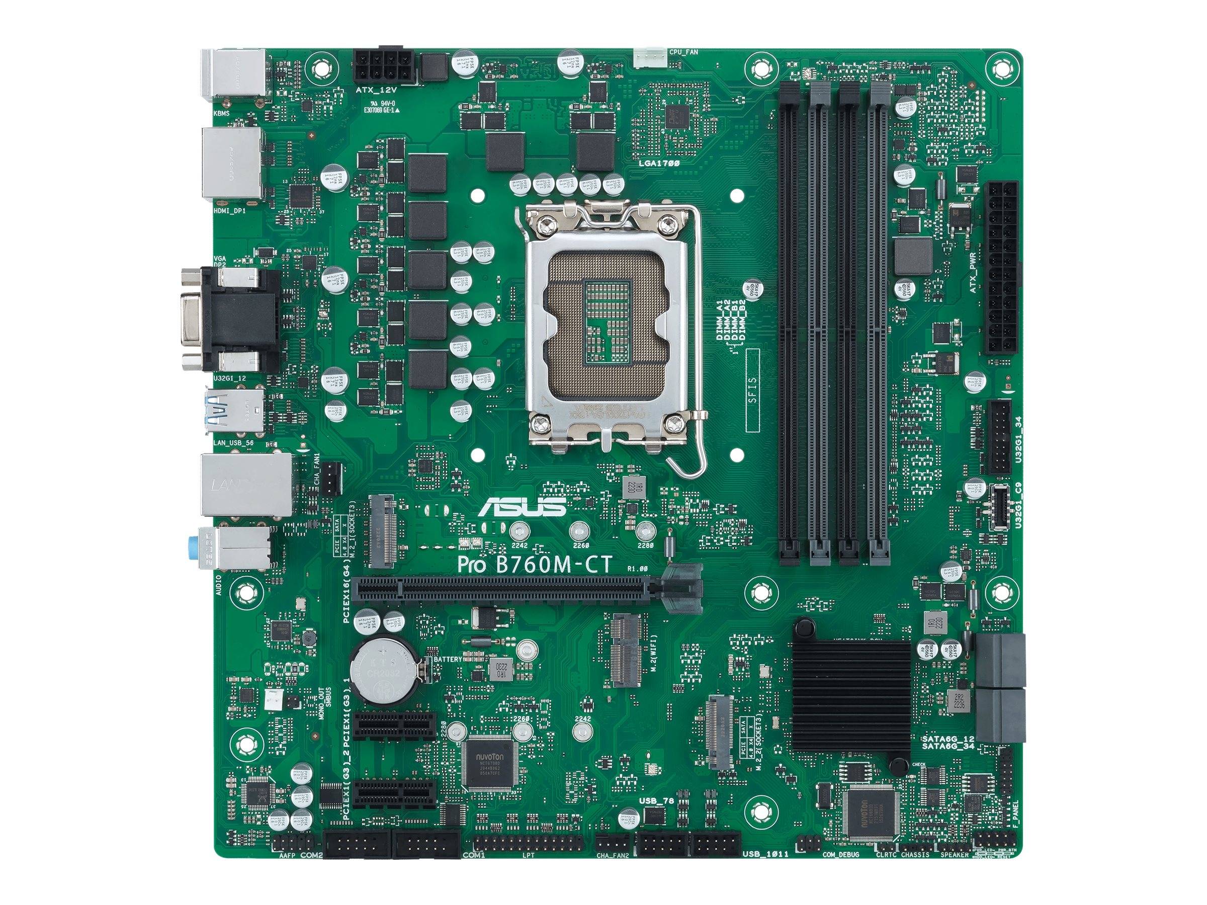 Asus PRO B760M-CT-CSM Mainboard Sockel (PC) Intel® 1700 Formfaktor (Details) Micro-ATX Mainboard-Chipsatz Intel® B760