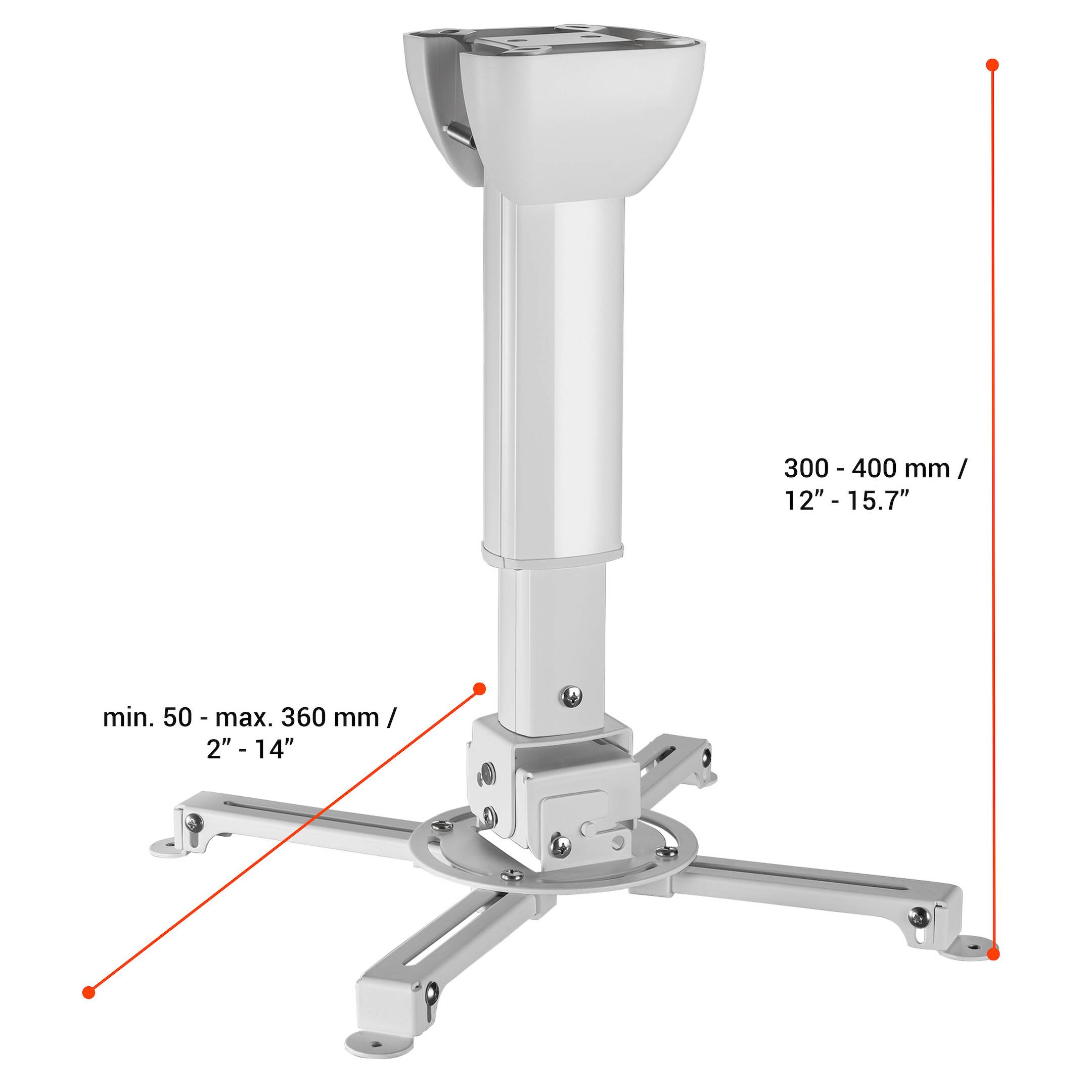 Celexon Multicel 4070 Pro Beamer-Deckenhalterung Neigbar Boden-/Deckenabstand (max.): 70 cm Silber