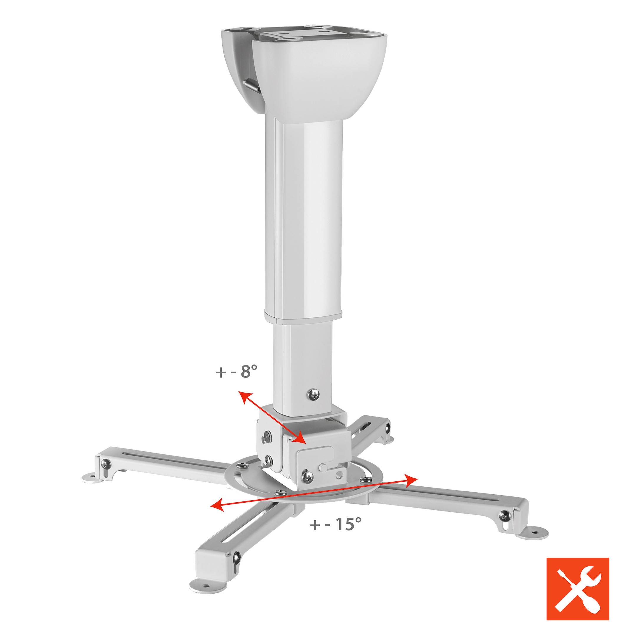 Celexon Multicel 4070 Pro Beamer-Deckenhalterung Neigbar Boden-/Deckenabstand (max.): 70 cm Silber