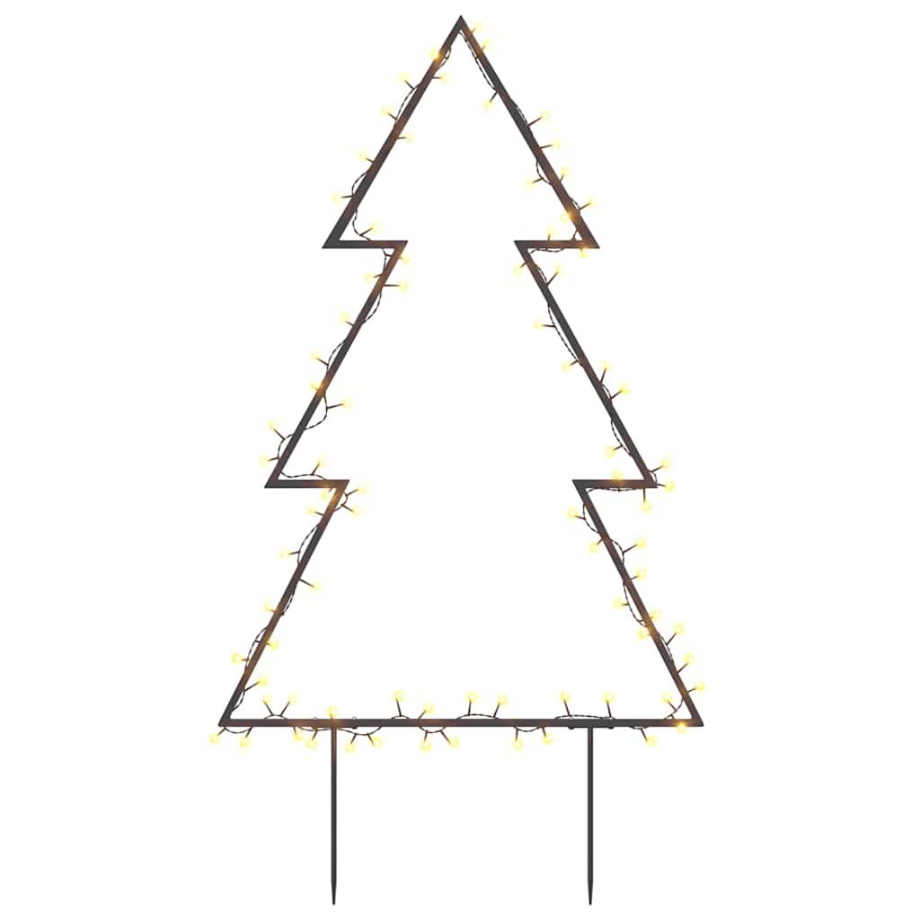 vidaXL Weihnachtsbaum mit Erdspießen und 80 LEDs 60 cm