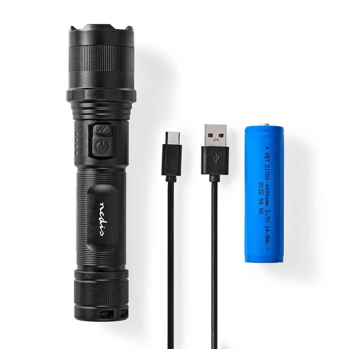 Nedis LED-Taschenlampe | LTRR10WBK | Schwarz