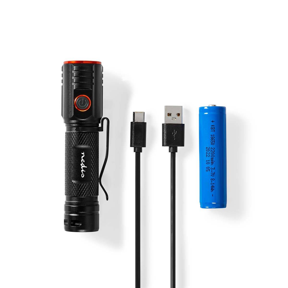 Nedis LED-Taschenlampe | LTRR20WBK | Schwarz