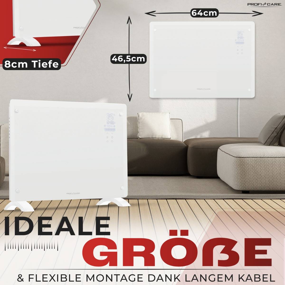 Clatronic ProfiCare PC-GKH 3118 - Elektrischer Quarz-Raumheizer - Quarzglas - 24