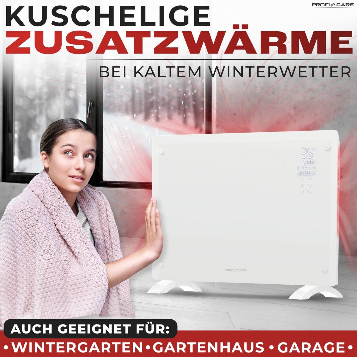 Clatronic ProfiCare PC-GKH 3118 - Elektrischer Quarz-Raumheizer - Quarzglas - 24