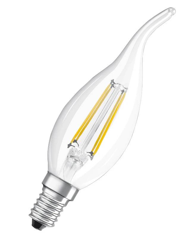 OSRAM HOMELIGHTING 4058075434226 LED EEK E (A - G) E14 Kerzenform Windstoß 4 W = 40 W Warmweiß (Ø x L) 35 mm x 121 mm 1 St.