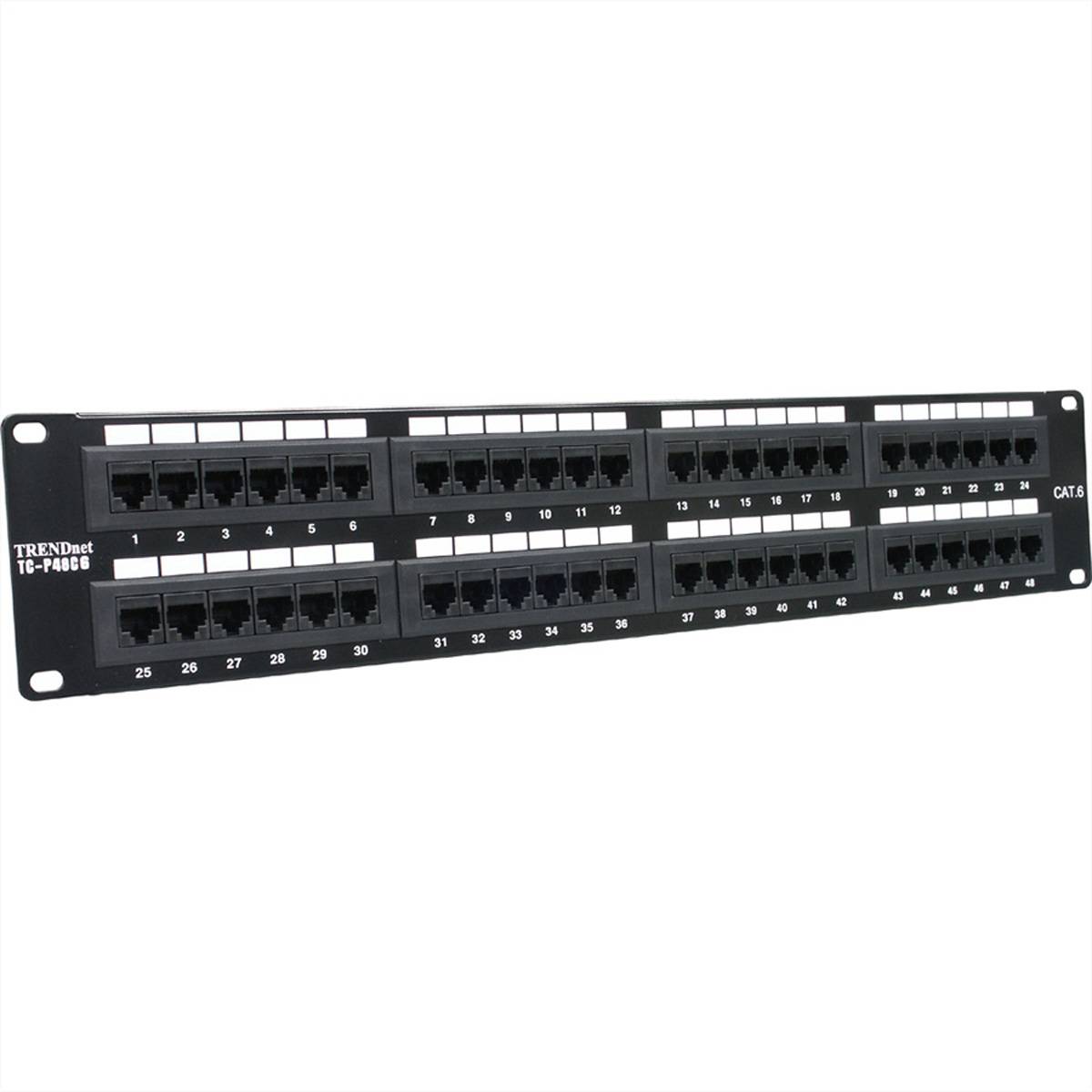 TRENDnet TC-P48C6 Patch Panel, 48-port Cat6 Unshielded