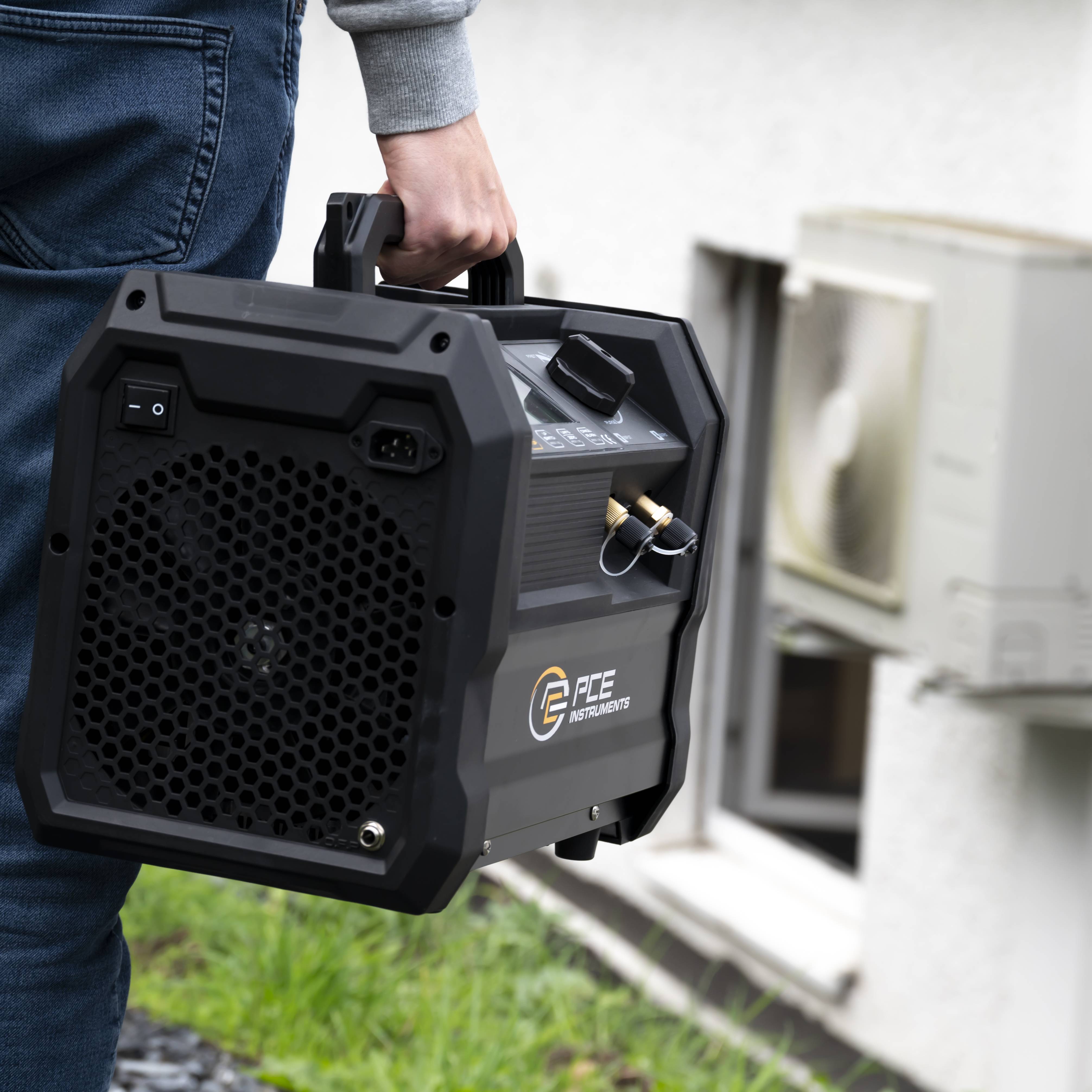 PCE Instruments Rückgewinnungsgerät für Kältemittel PCE-RRU 10 Klasse A1 A2L & A2 |Ölfreier 2-Kolbenkompressor uvm