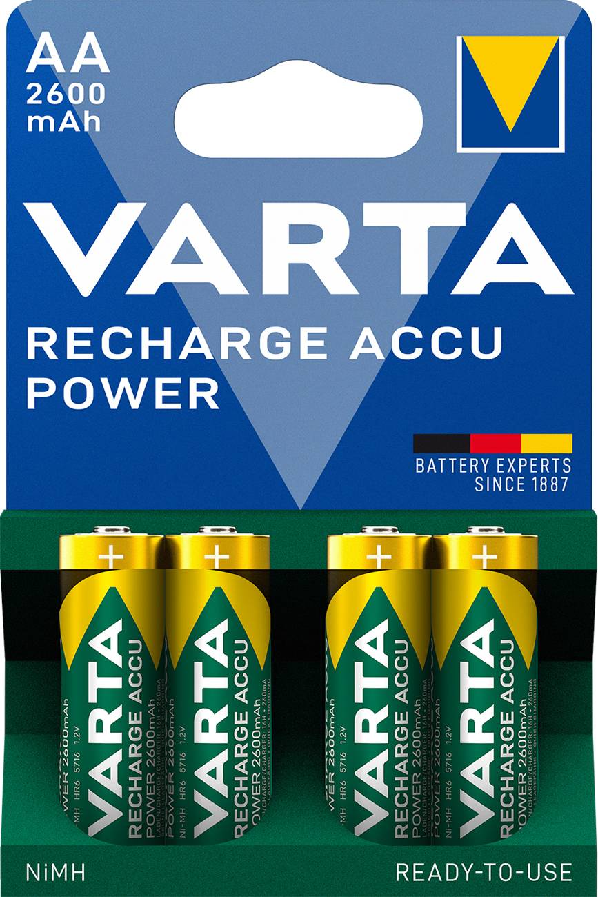 Varta Ready2Use AA Mignon Akku Ni-MH 1,2V 2600mAh 4er Blister