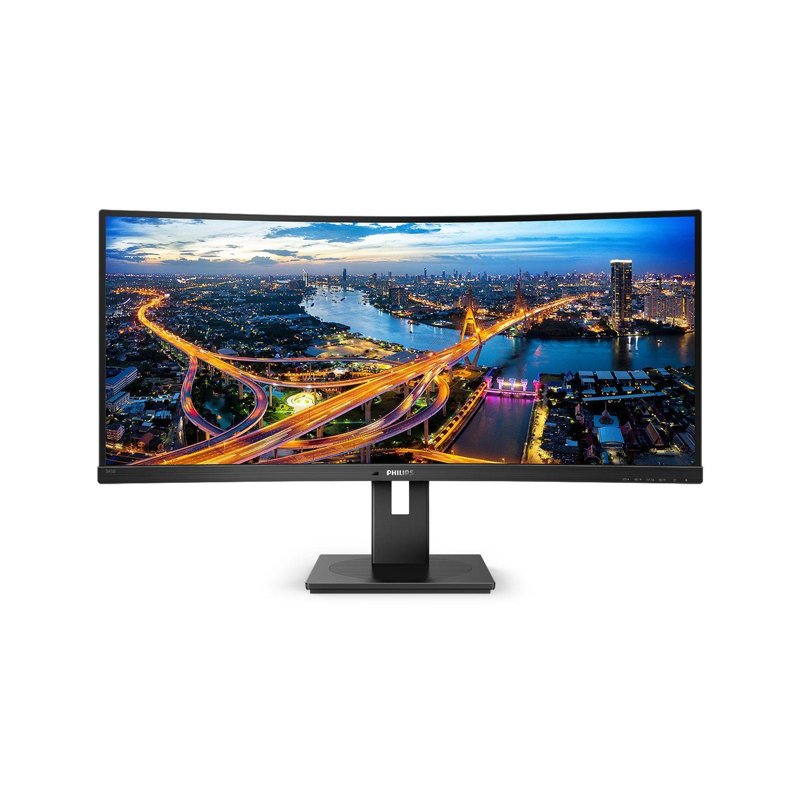 86,4cm/34 (3440x1440) Philips B-Line 345B1C Curved 5ms 21:9 USB 2xHDMI DisplayPort VESA Speaker WQHD Black