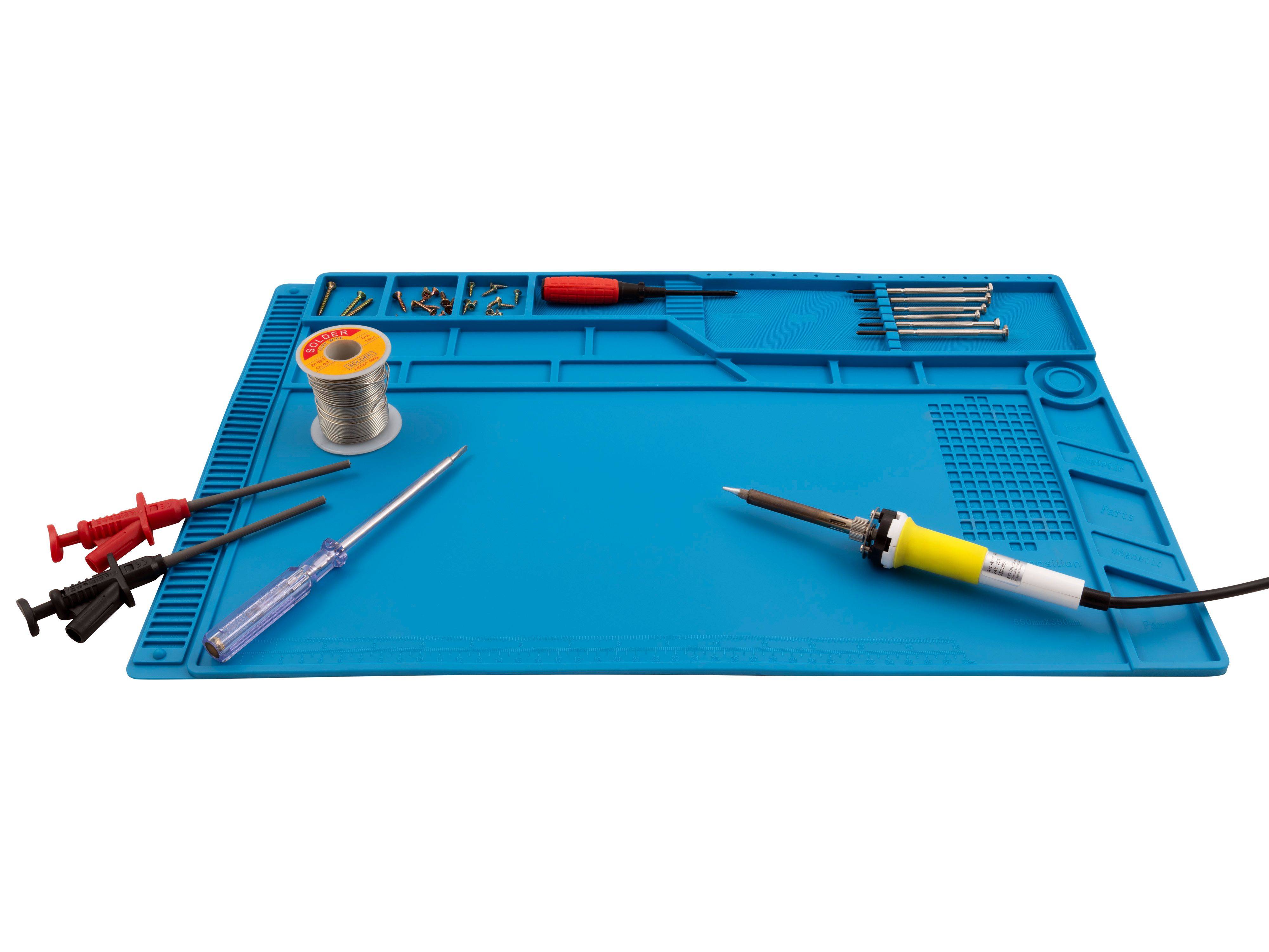 MCPOWER Silikon-Lötmatte LM-18, 35x55 cm, blau