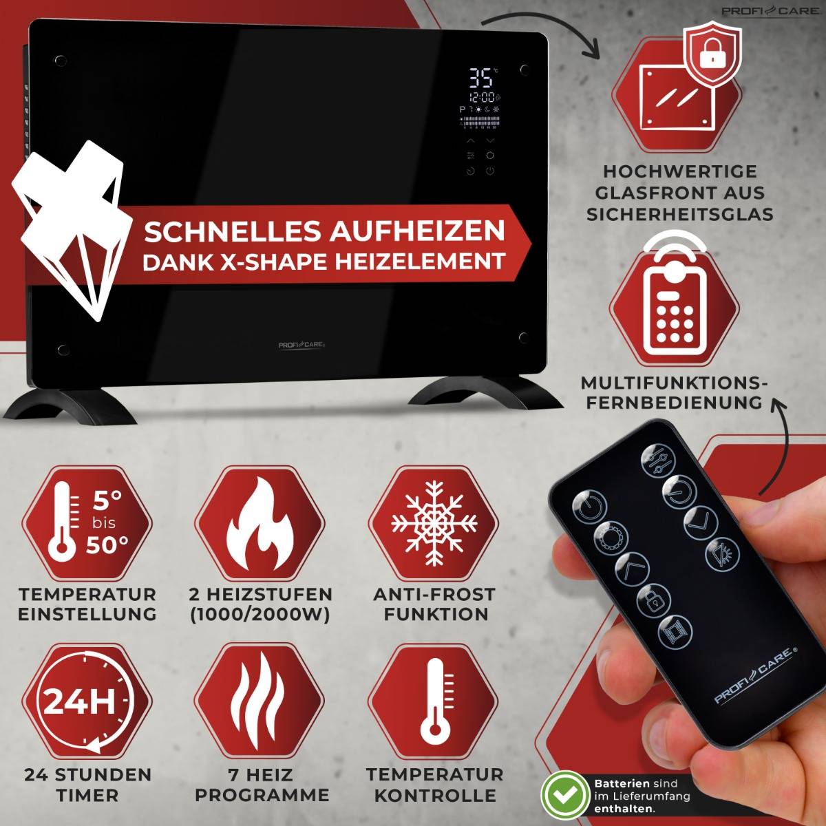 Clatronic PC-GKH 3119 Elektroheizung 1000/2000 Watt