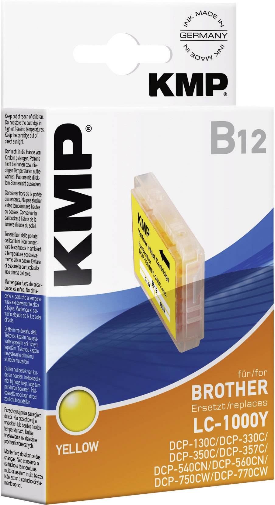 KMP Druckerpatrone ersetzt Brother LC-1000 Kompatibel Gelb B12 1035,0009