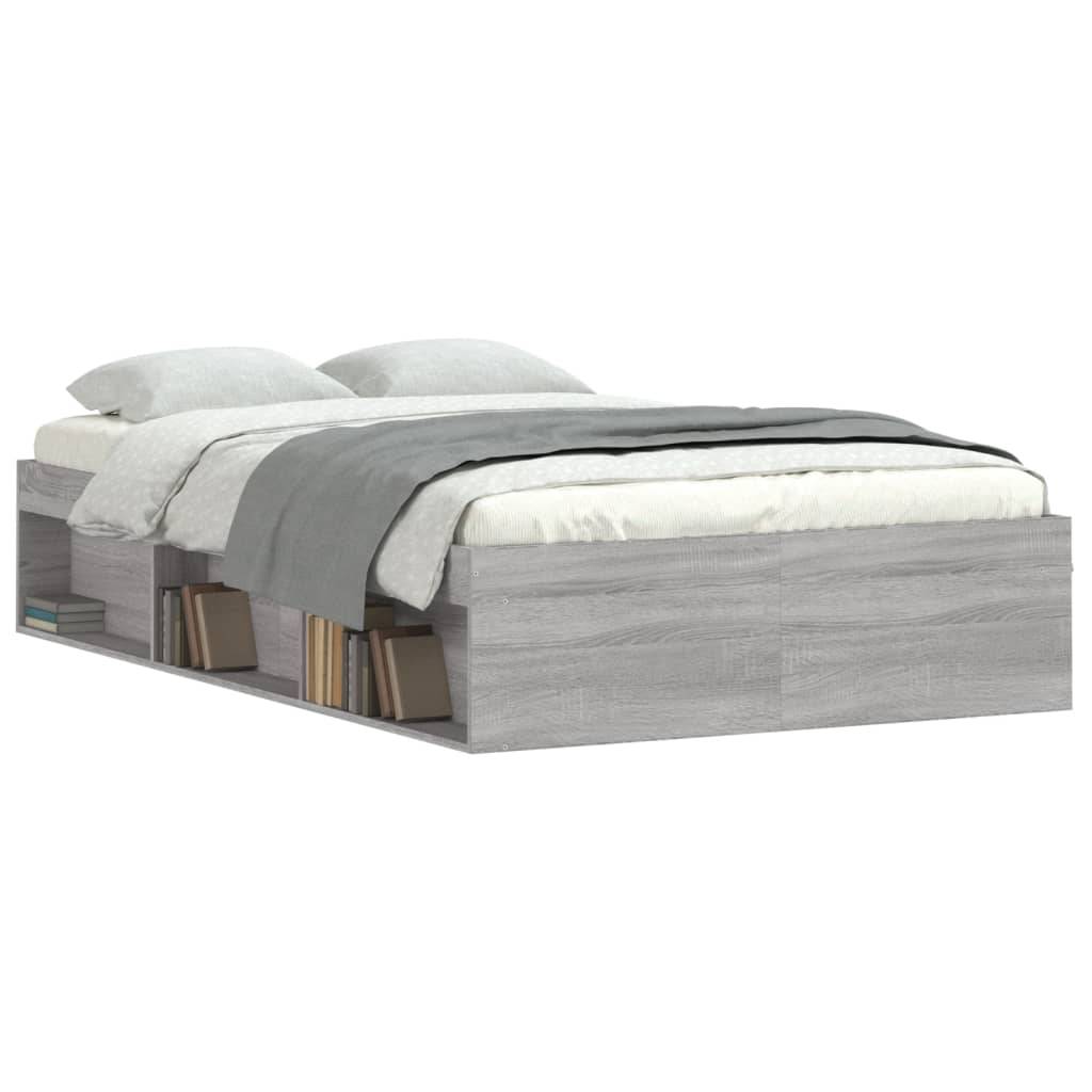 vidaXL Bettgestell Grau Sonoma 120x200 cm