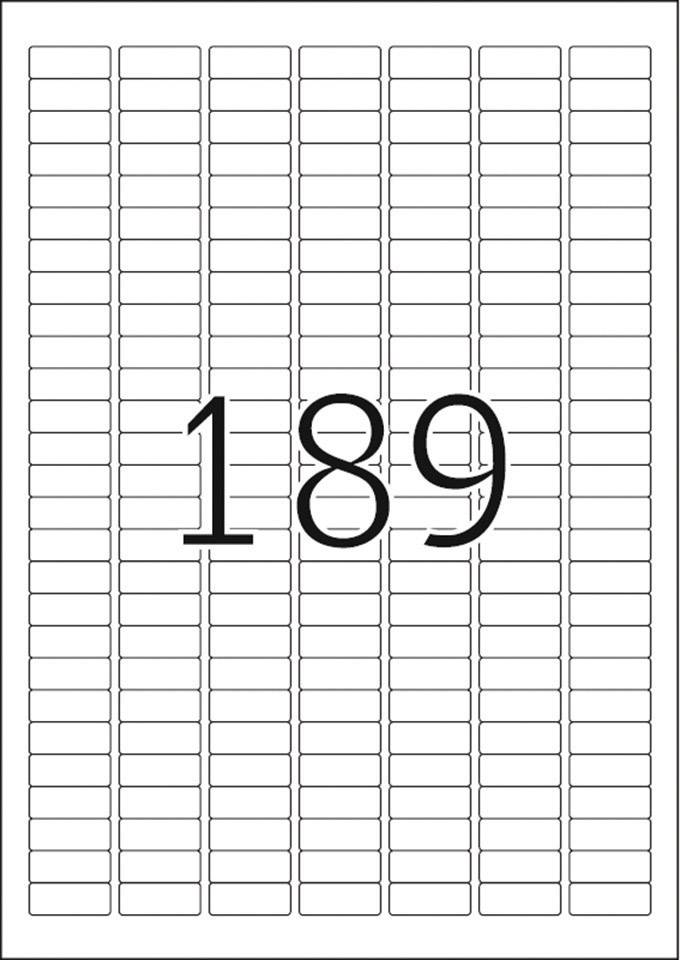 Etiketten weiß Movables/ablösbar 25,4x10mm Special A4 VE=4725 Stück