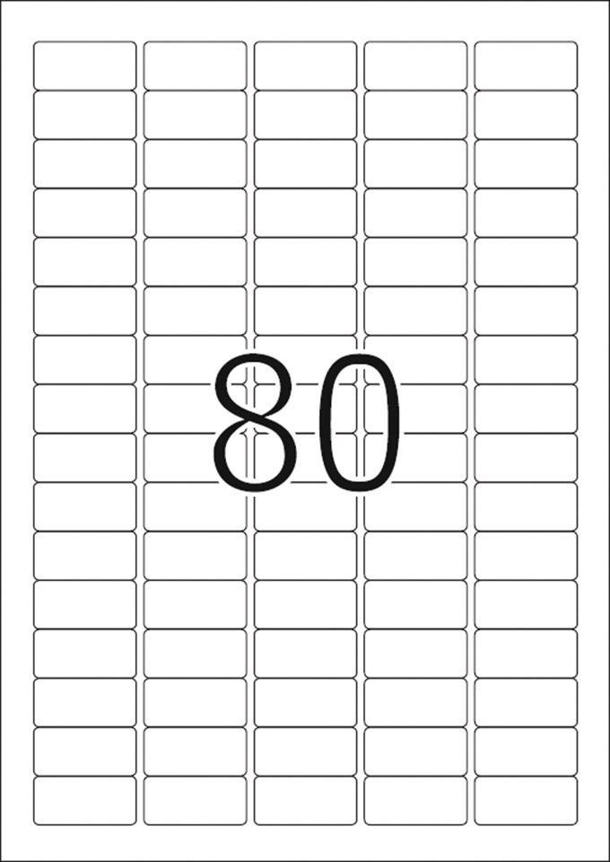 Etiketten weiß Movables/ablösbar 35,6x16,9mm Special A4 VE=2000St