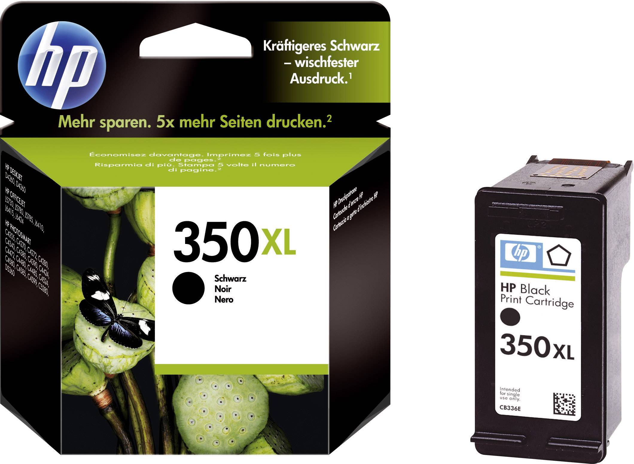 HP Tintenpatrone 350XL Original  Schwarz CB336EE Druckerpatrone