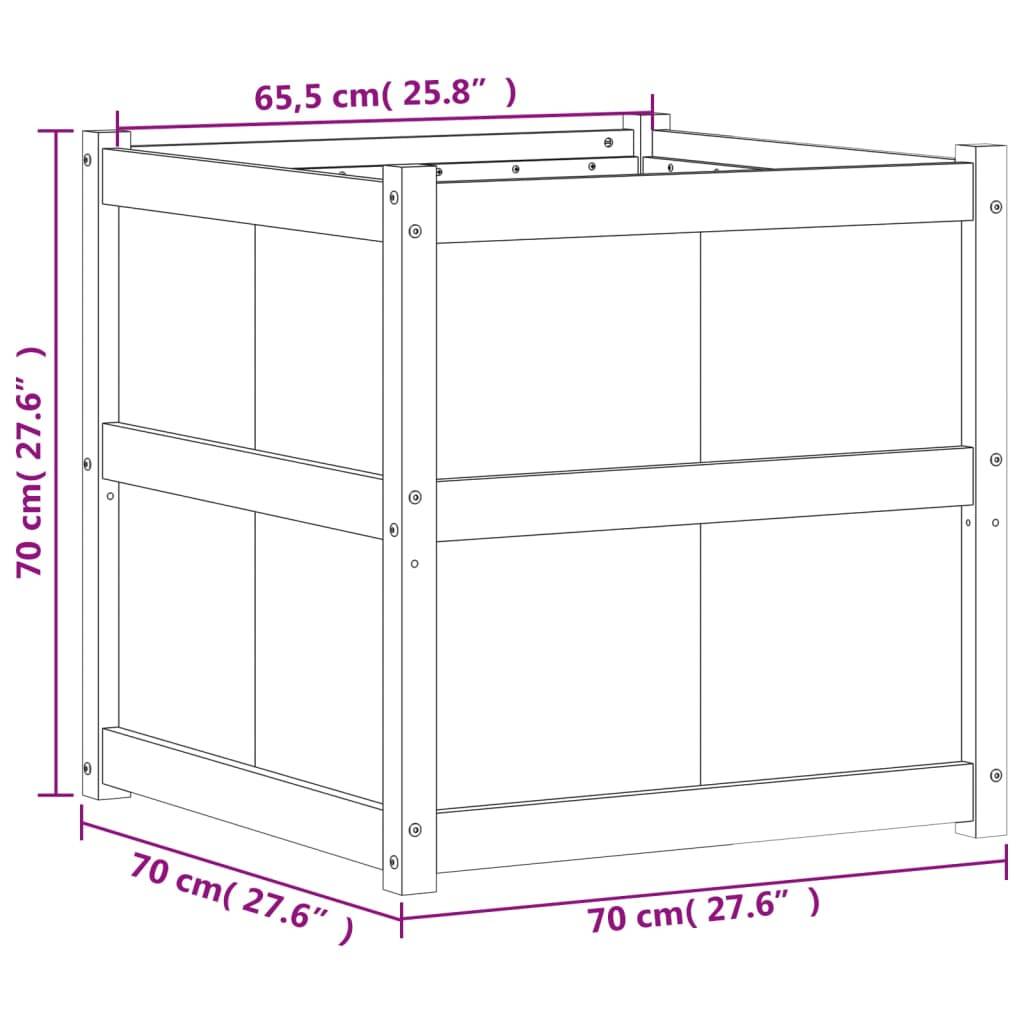 vidaXL Pflanzkübel 70x70x70 cm Massivholz Kiefer