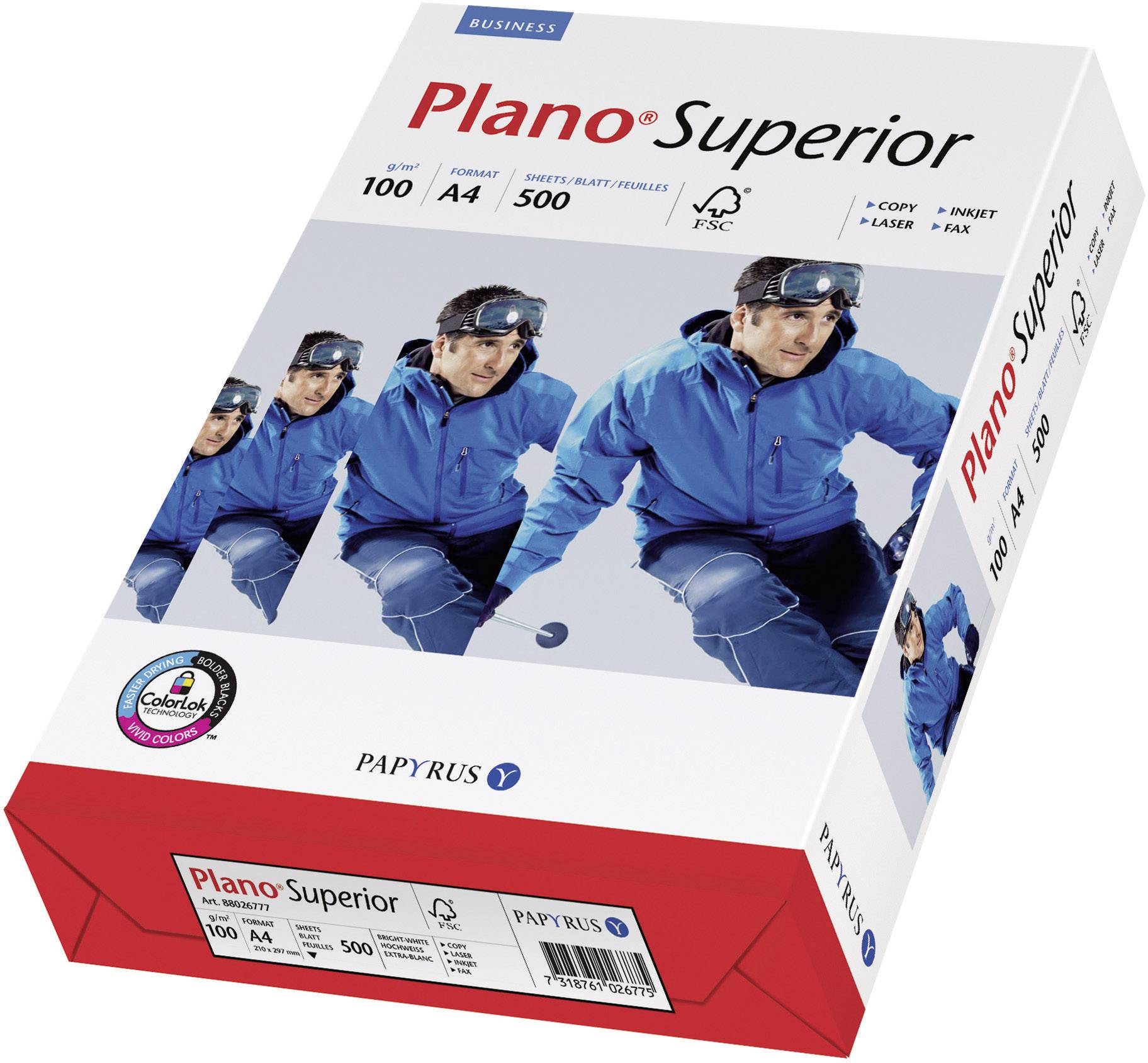 Papyrus Plano® Superior 88026781 Universal Druckerpapier DIN A4 100 g/m² 500 Blatt Weiß