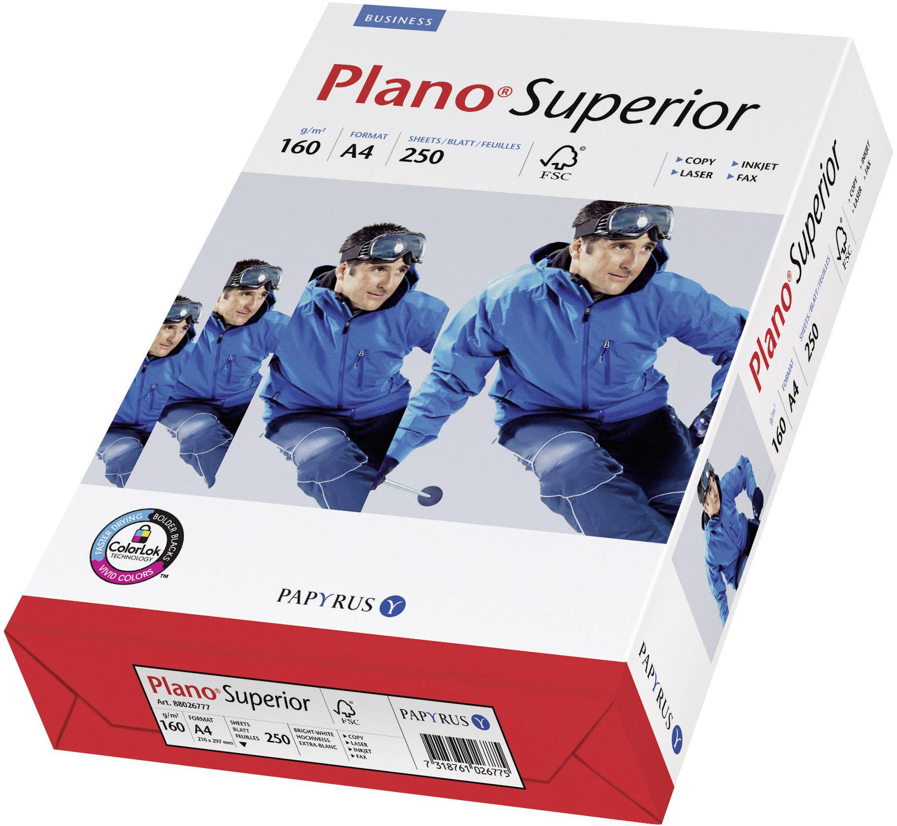 Multifunktionspapier PlanoSuperior A4 160 g/qm weiß VE=250 Blatt