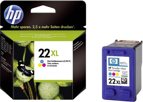 HP Tintenpatrone 22XL Original Cyan, Magenta, Gelb C9352CE Druckerpatrone