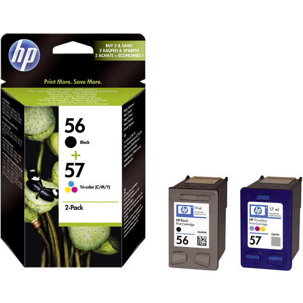 HP Tintenpatrone 56, 57 Original Kombi-Pack Schwarz, Cyan, Magenta, Gelb SA342AE Druckerpatronen Kombi-Pack