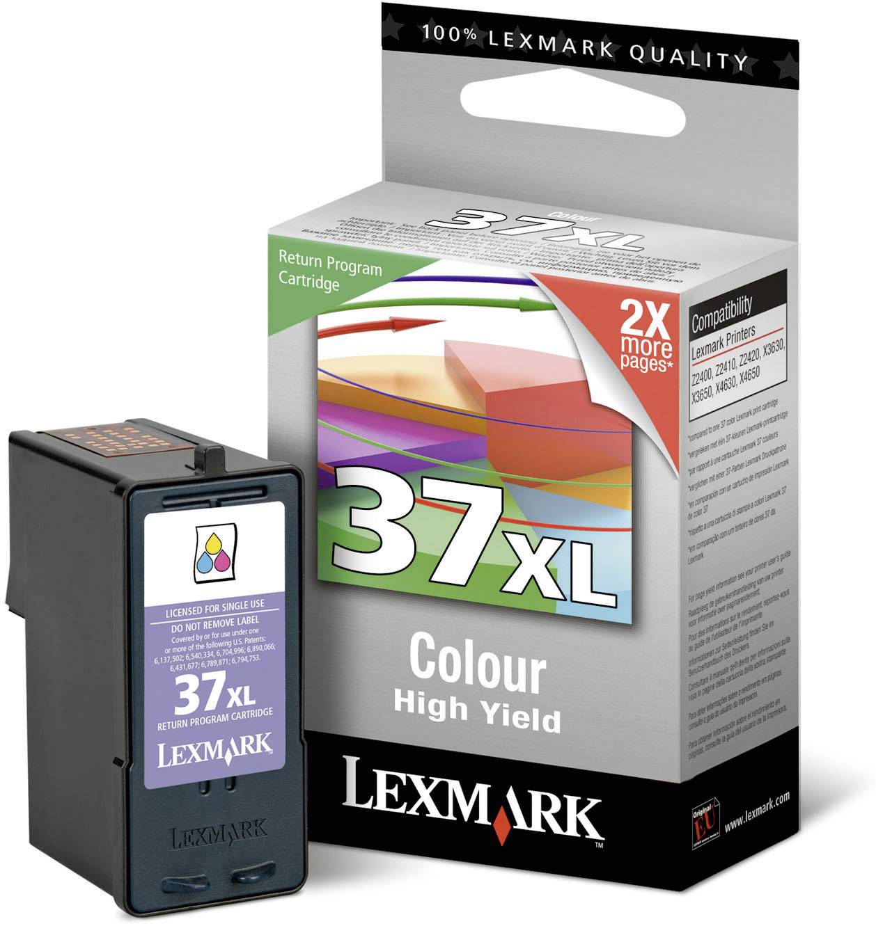 Lexmark Druckerpatrone 37XL Original Cyan, Magenta, Gelb 18C2180