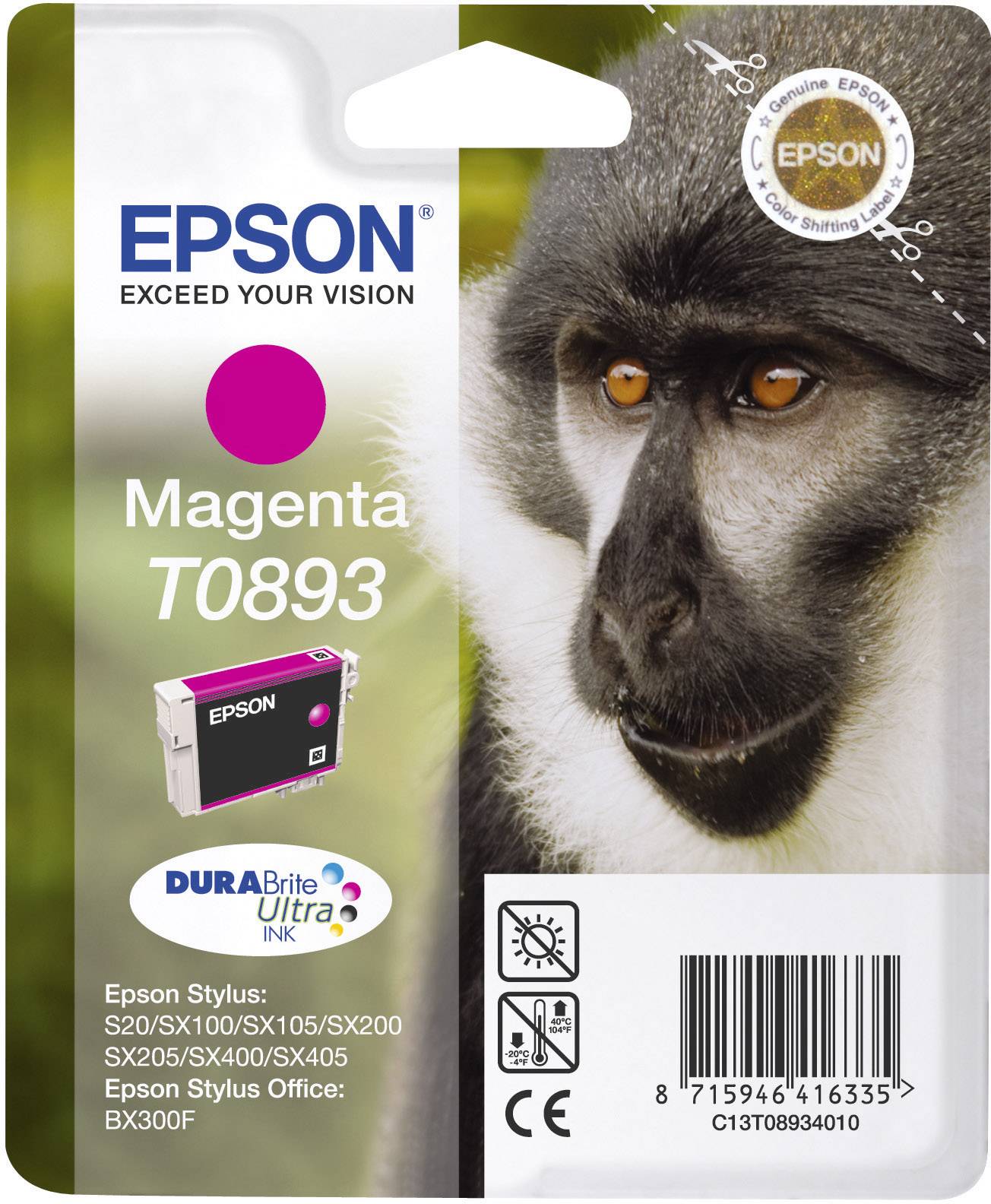 Epson Druckerpatrone T0893 Original Magenta C13T08934011