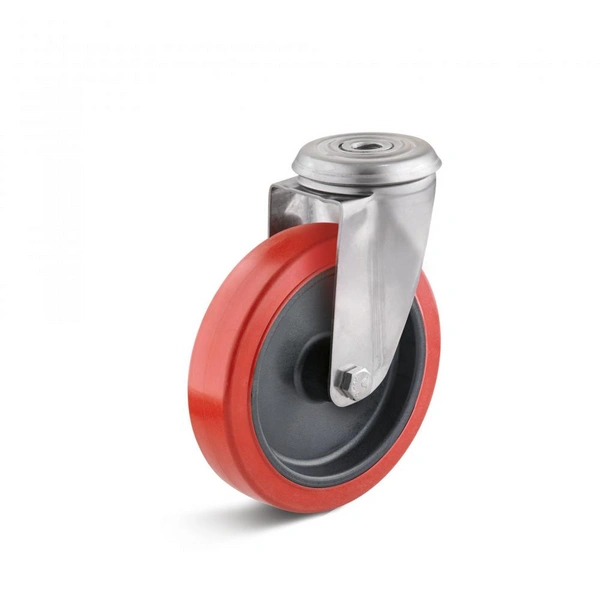 Lenkrolle - Kunststoffrad - Rad-Ø 100 mm - Bauhöhe 128 mm - Tragkraft 100 kg Lenkrolle - Kunststoffrad - Rad-Ø 100 mm - Bauhöhe 128 mm - Tragkraft 100 kg