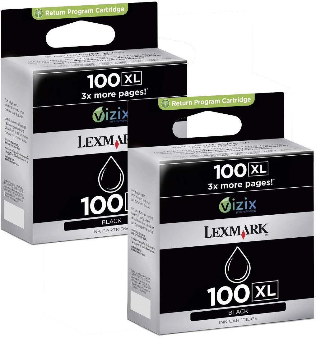 Lexmark Tinte Kombi-Pack 100XL Original Schwarz 14N0848E