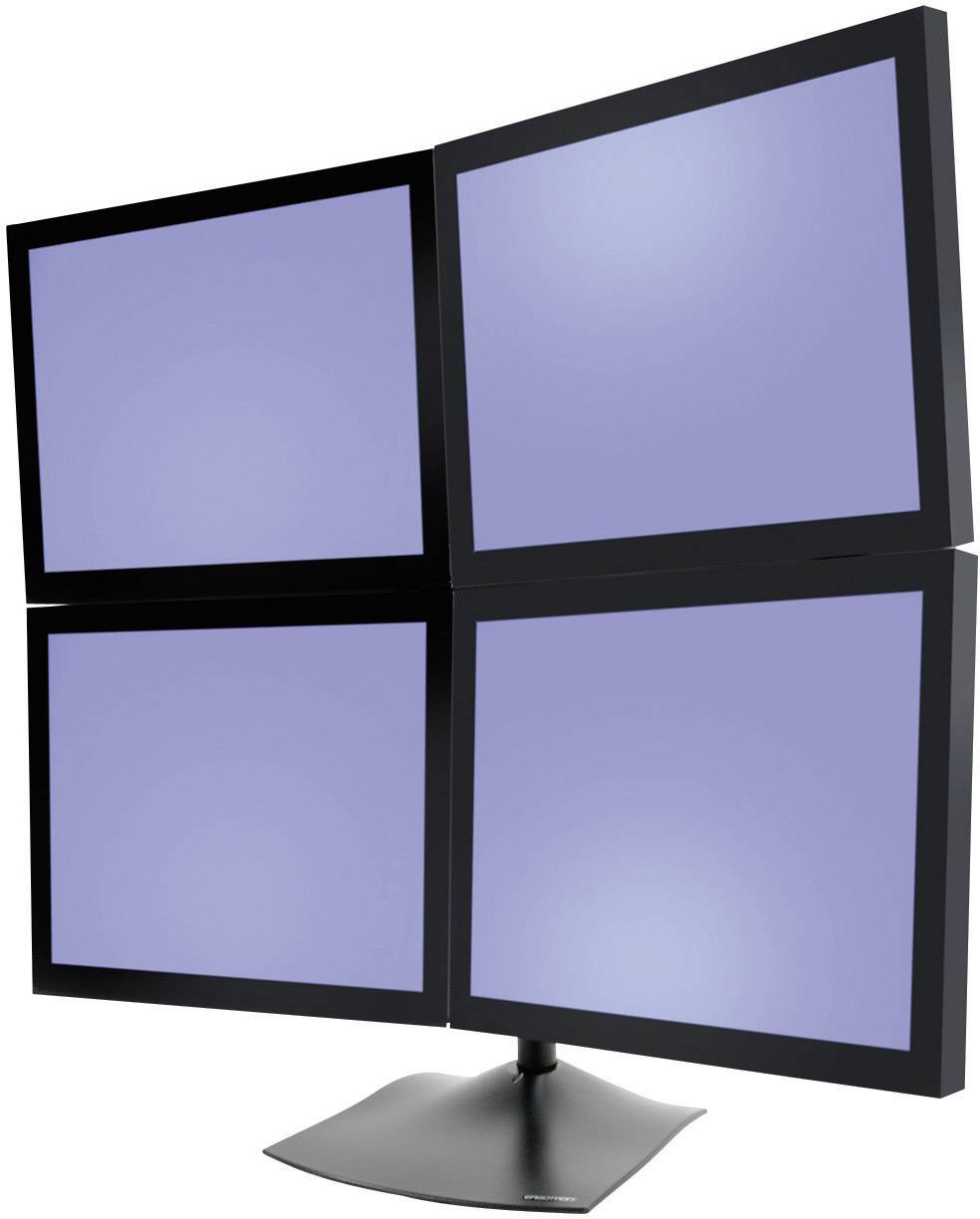 Ergotron DS100 4fach Monitor-Standfuß 25,4 cm (10") - 61 cm (24") Schwarz Rotierbar