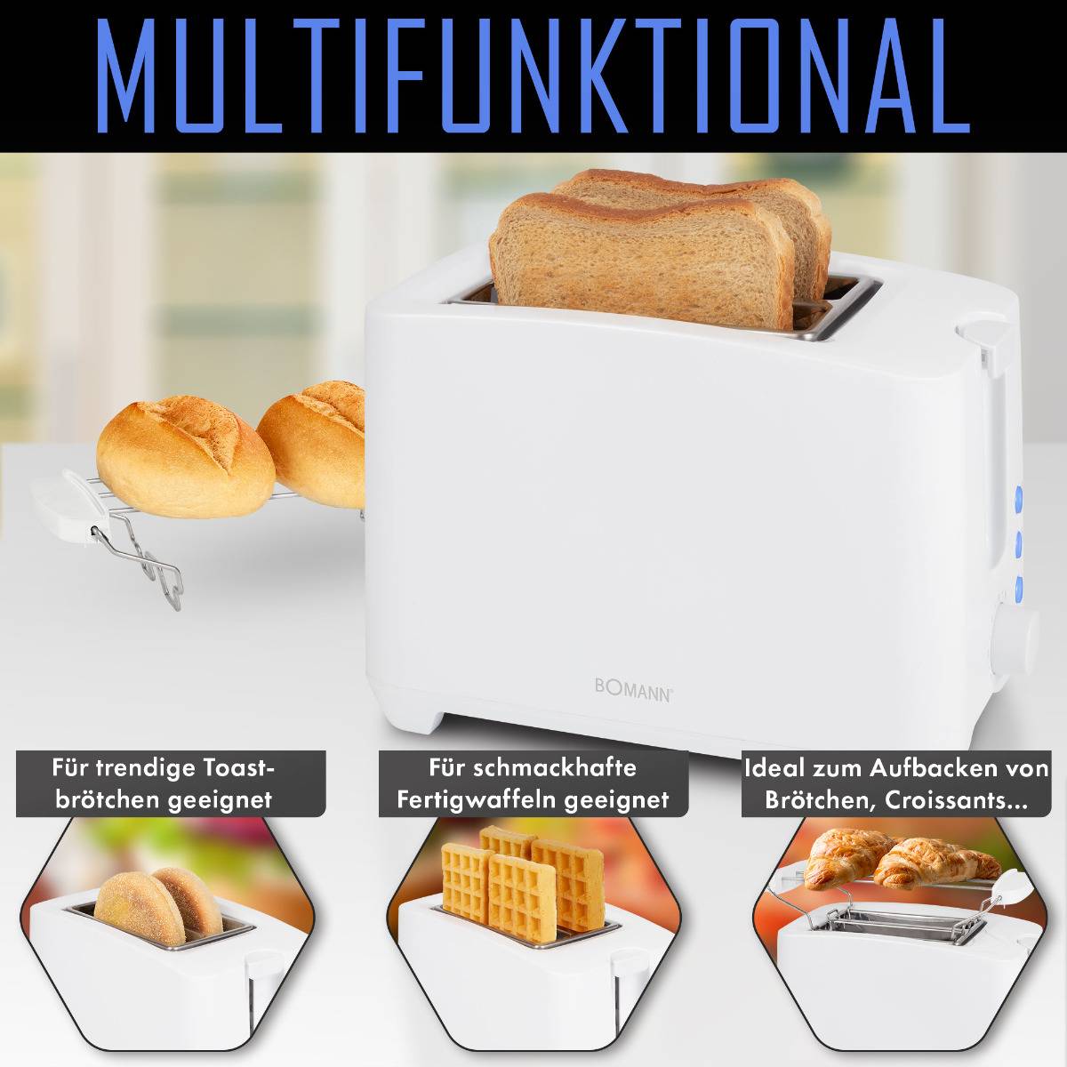 Bomann Toaster TA 6065 CB weiß