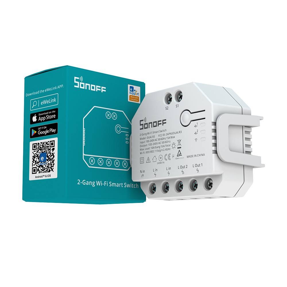 Intelligenter Schalter WiFi Sonoff Dual R3