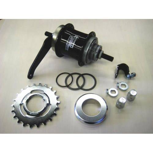 Sturmeyarcher SA S2C DOOMATISCHE 2V ALU 32GTS 22T + NUTS Schwarz