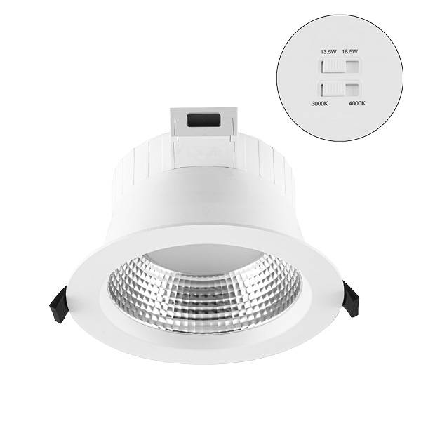 EVN LED-Deckeneinbaustrahler IP54 13,5/18,5W 3K-4K 1837-2403lm rd ws