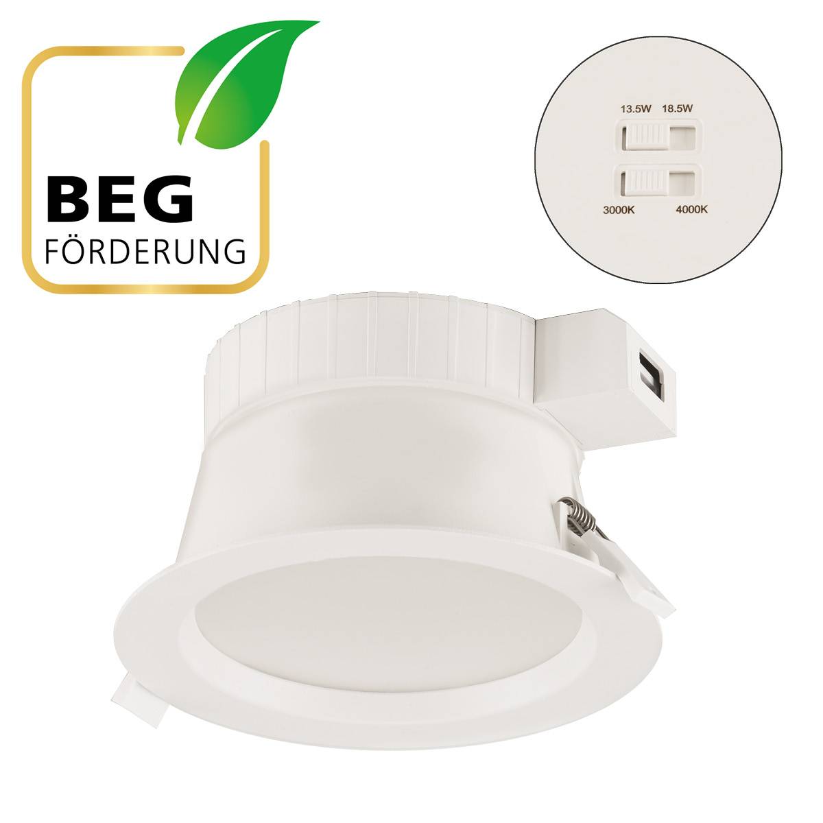 EVN LED Deckeneuchte -rund DSM54180125 13,5/18,5W, 3000/4000K, 1650-2300lm